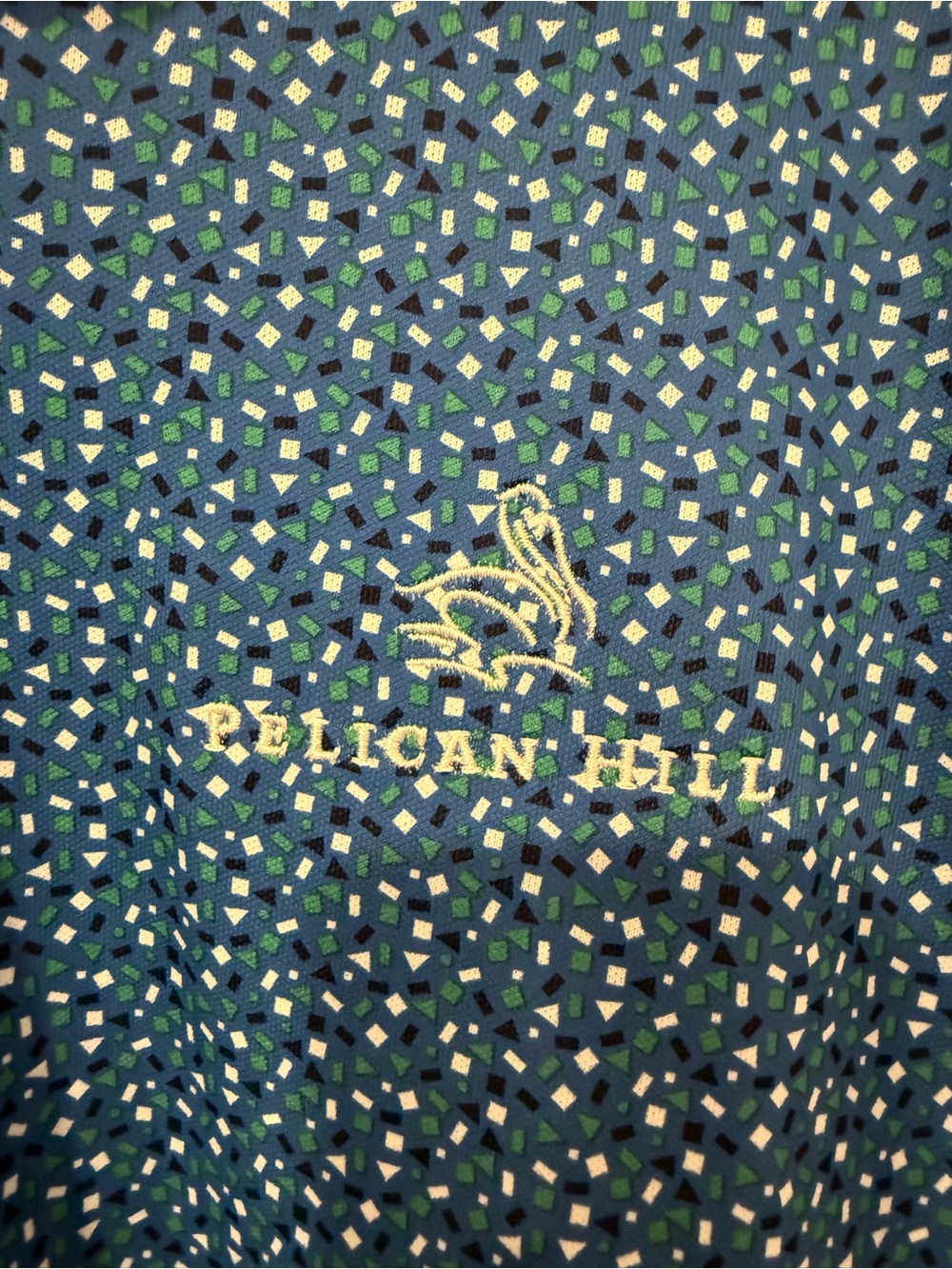FootJoy Blue Micro-Pattern Golf Polo - Picture 2 of 5